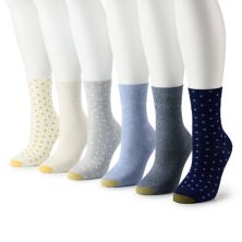 Набор из 6 женских ультрамягких носков в горошек GOLDTOE® GOLDTOE