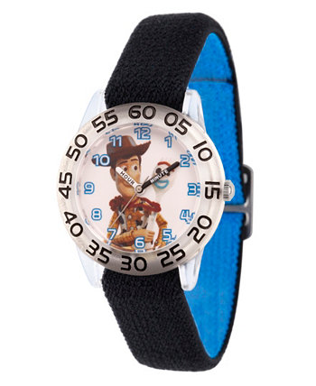 Boy's Disney Toy Story 4 Вуди Форки Черный пластик Часы для учителя с ремешком 32мм Ewatchfactory