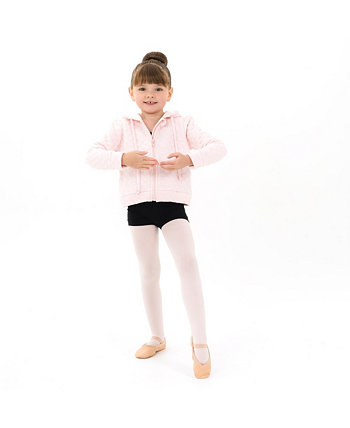 Toddler Girl Quilted Zip Through Ballet Hoodie Flo Dancewear