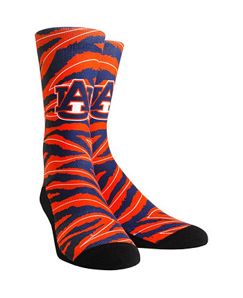 Big Boys and Girls Socks Orange Auburn Tigers Stripe Localized Graphics Crew Socks Rock 'Em