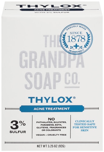 The Grandpa Soap Co Мыло-мыло для лица и тела Thylox Acne Treatment -- 3,25 унции The Grandpa Soap Co.