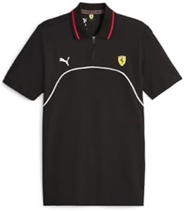 PUMA Men's Standard Ferrari Race Polo, Black AH23, Medium Puma