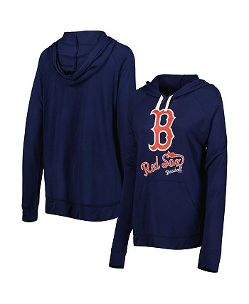 Женская темно-синяя худи с капюшоном реглан Boston Red Sox Pre-Game Touch