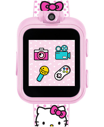Малыш Hello Kitty PlayZoom Румяна ТПУ Ремешок в Горошек Сенсорный Смарт-Часы 52x42 мм Playzoom