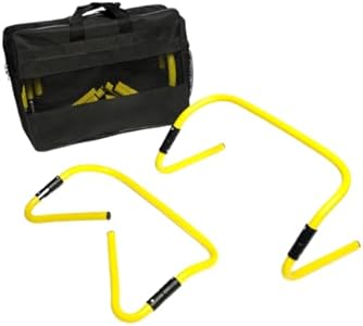 Adjustable Speed Training Hurdle Set of 6 (Adjust to 9" or 12") with Carrying Bag Sports Invasion