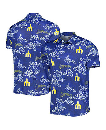 Мужская темно-синяя рубашка поло с принтом Seattle Mariners Cooperstown Collection Puamana Reyn Spooner