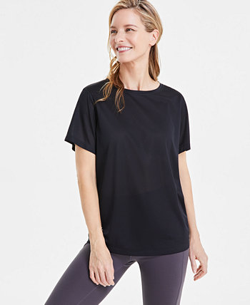 Women's Birdseye Mesh Short-Sleeve T-Shirt, Created for Macy's ID Ideology