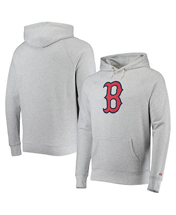 Men's Gray Boston Red Sox Hand-Drawn Logo Tri-Blend Pullover Hoodie Homage