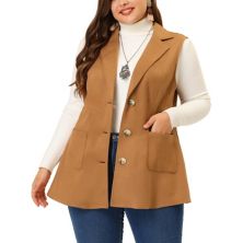 Женская модная куртка больших размеров, зимний замшевый жилет без рукавов Agnes Orinda