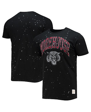 Мужская черная футболка Morehouse Maroon Tigers Bleach Splatter Original Retro Brand