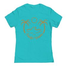 Junior's COLAB89 by Threadless Pacific Waves Golden Graphic Tee COLAB89 by Threadless