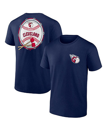 Мужская темно-синяя футболка с фирменным логотипом Cleveland Guardians Iconic Bring It Fanatics