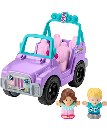 Игрушечная машина Little People Barbie Beach Cruiser с музыкой, 2 фигурки для малышей Fisher-Price