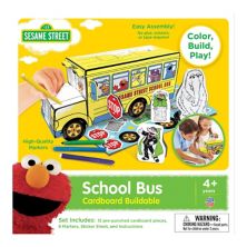Набор для сборки школьного автобуса «Шедевры-пазлы» «Улица Сезам» Masterpieces Puzzles