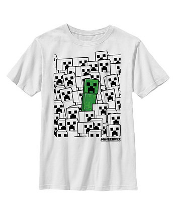 Boy's Minecraft Stand Out Green Creeper  Child T-Shirt Microsoft