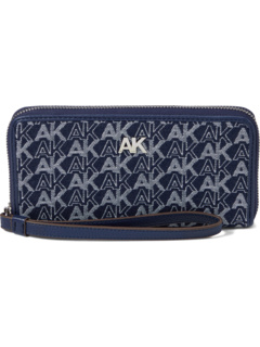 Тонкая молния вокруг логотипа AK с ремешком на запястье Anne Klein
