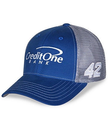 Men's Checkered Flag Blue and Gray Matt Kenseth CreditOne Bank Adjustable Trucker Hat Checkered Flag Sports