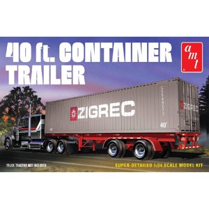 Amt AMT1196 40 ft. Semi Container Trailer Plastic Model Kit Unknown