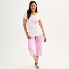 Комплект из пижамного топа с короткими рукавами и пижамных штанов Petite Croft & Barrow® Croft & Barrow