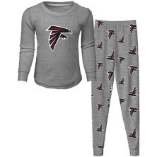 Серая футболка и брюки для сна с длинным рукавом Atlanta Falcons Outerstuff