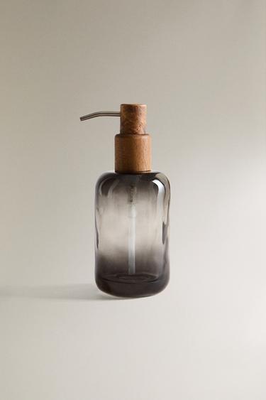 OMBRÉ GLASS ACACIA SOAP DISPENSER Zara Home