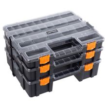 Stalwart 52 Customizable Compartment 3-in-1 Tool Box Organizer Stalwart