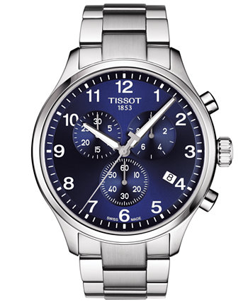 Мужские швейцарские часы с хронографом Chrono XL Classic T-Sport из нержавеющей стали с браслетом 45 мм Tissot