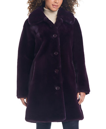 Женское пальто из искусственного меха на пуговицах спереди Jones New York
