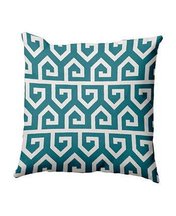 Декоративная подушка с геометрическим рисунком цвета бирюзового цвета 16 дюймов E by Design