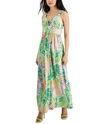 Petite Printed Twist-Front Maxi Dress JAMIE & LAYLA