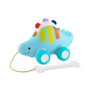 Skip Hop Explore & More Dinosaur 3-in-1 Baby Musical Pull Toy, Blue Skip Hop