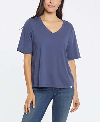 Женская футболка с короткими рукавами и V-образным вырезом Essential NYDJ