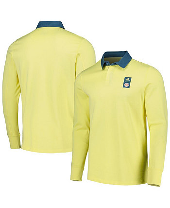 Мужская желтая рубашка-поло с длинным рукавом Player 2023 New York Red Bulls Travel Adidas