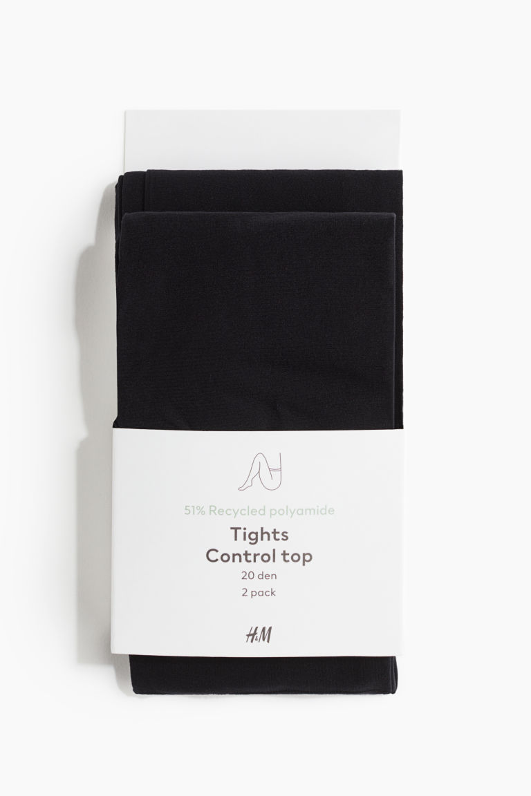 2-pack Control-Top Tights 20 Denier H&M