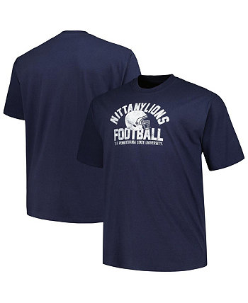 Мужская темно-синяя рваная футболка Penn State Nittany Lions Big and Tall Football Helmet Champion