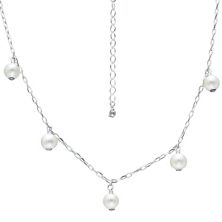 Ожерелье-цепочка Aleure Precioso из стерлингового серебра с пресноводным культивированным жемчугом Aleure Precioso