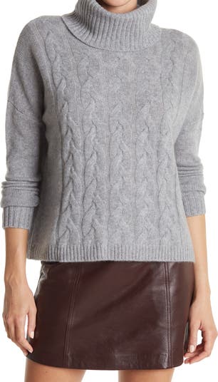 Кашемировый свитер с короткими рукавами и длинными рукавами из плотной вязки с воротником-хомутом GRIFFEN CASHMERE