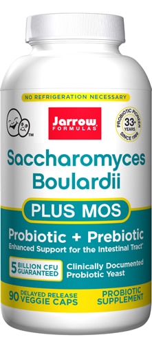 Saccharomyces Boulardii plus MOS - 5 миллиардов - 90 вегетарианских капсул - Jarrow Formulas Jarrow Formulas