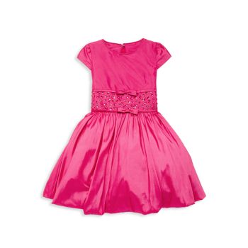 Baby Girl's,Little Girl's &amp; Girl's Embellished-Waist Taffeta Dress Joan Calabrese