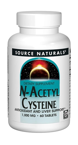 Source Naturals N-ацетилцистеин — 1000 мг — 60 таблеток Source Naturals