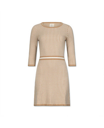 Женское платье-свитер с рукавом 3/4, облегающим и расклешенным Hope & Henry
