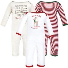 Hudson Baby Infant Boy Cotton Coveralls, Rudolph Reindeer Hudson Baby