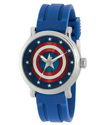 Мужские часы Marvel's Classic Captain America с синим ремешком, 44 мм Ewatchfactory