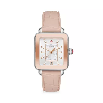 Двухцветные часы Deco Sport из розового золота Michele