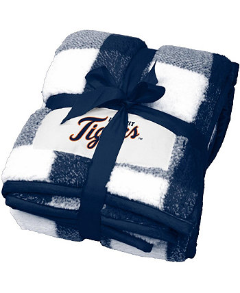 Флисовое одеяло Detroit Tigers в клетку Buffalo 50 x 60 дюймов Logo Brand
