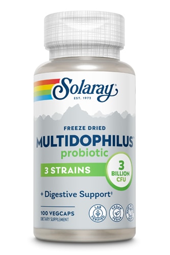 Solaray Multidophilus™ — 3 миллиарда КОЕ — 100 растительных капсул Solaray