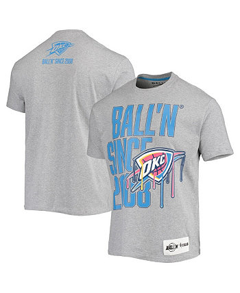 Men's Heathered Gray Oklahoma City Thunder Since 2008 T-shirt BALL'N