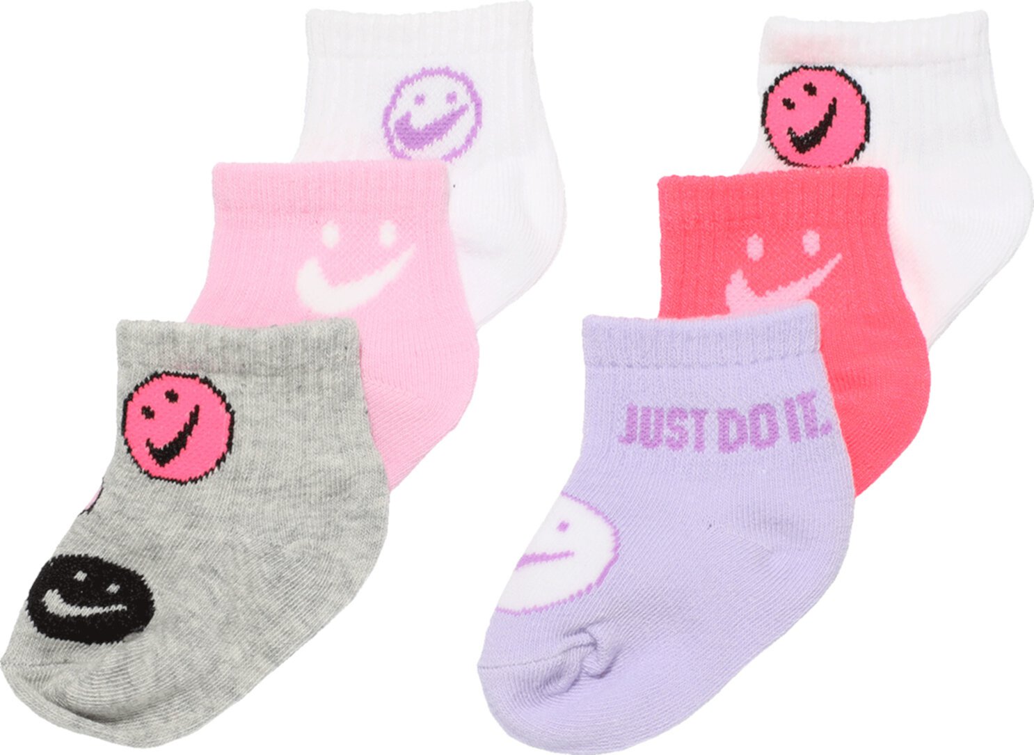 Набор из 6 носков до щиколотки Smiley (для младенцев/малышей/маленьких детей) Nike Kids
