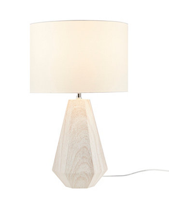 23" Resin Table Lamp with Faux Wood Texture INK+IVY