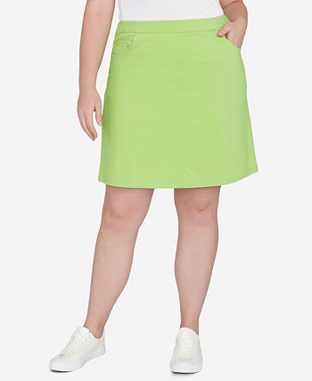 Plus Size Feeling The Lime Solid Skort HEARTS OF PALM